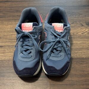 New Balance Navy and Coral Sneakers